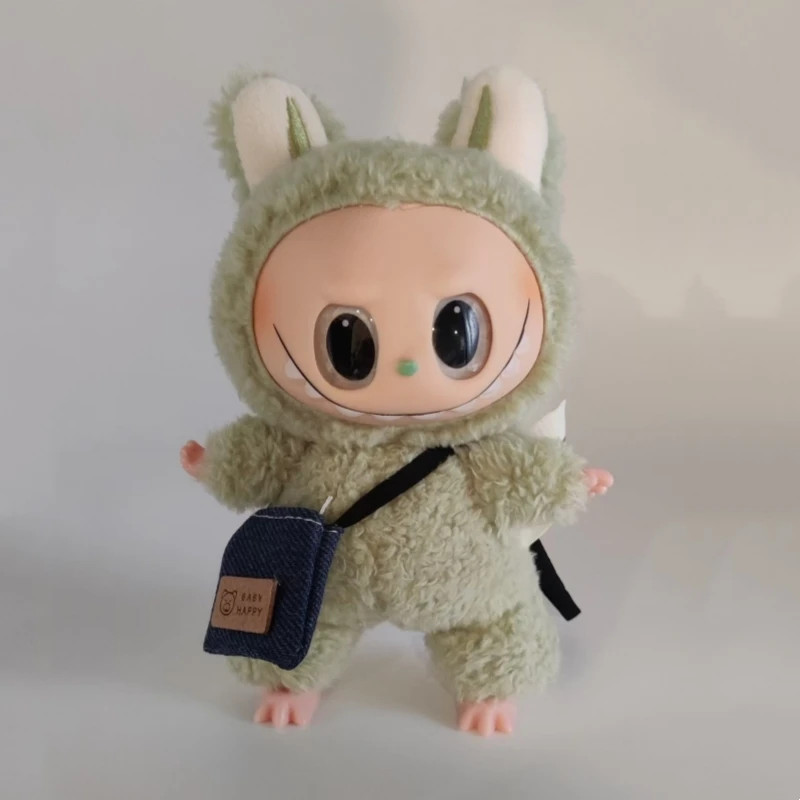 For Labubu Mini Crossbody Bag Plush Doll DIY Backpack Accessories 15/17cm Doll Universal Cute Children's Toy Birthday Gift
