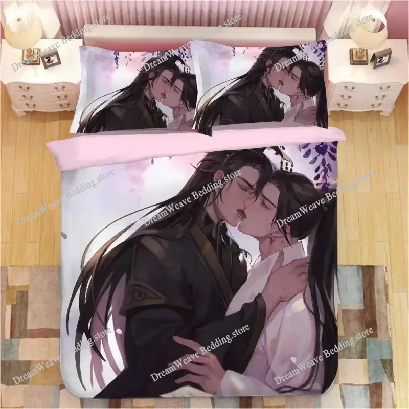The Husky and His White Shizun Bedding Set Cartoon Anime Set Adult Kid Bedroom Duvet Cover Sets 3D Print Anime Luxury Gift963963