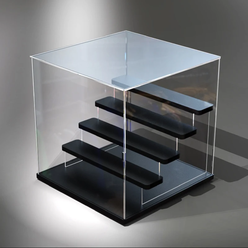 

Clear Acrylic Display Case for Collectibles Mini Figures Pop Mart Sonny Angel Smiski, Assemble Dustproof Display Box with Door