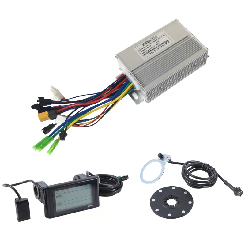 350w 17a FOC sine wave dual mode controller system with SW900 display fit 350w electric bicycle kit