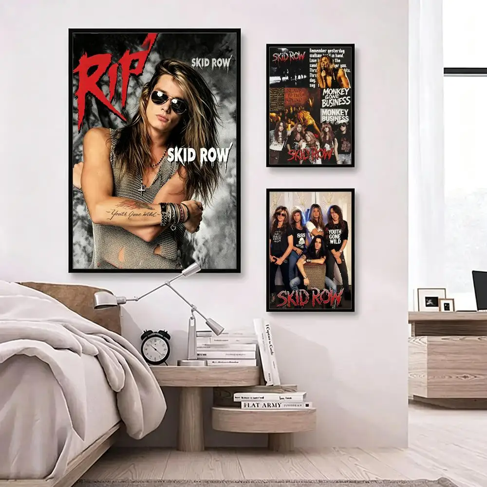 band Skid Row Poster Poster HD Waterproof Self-adhesive Art Print Wall Decor for Bedroom Living Room Gift