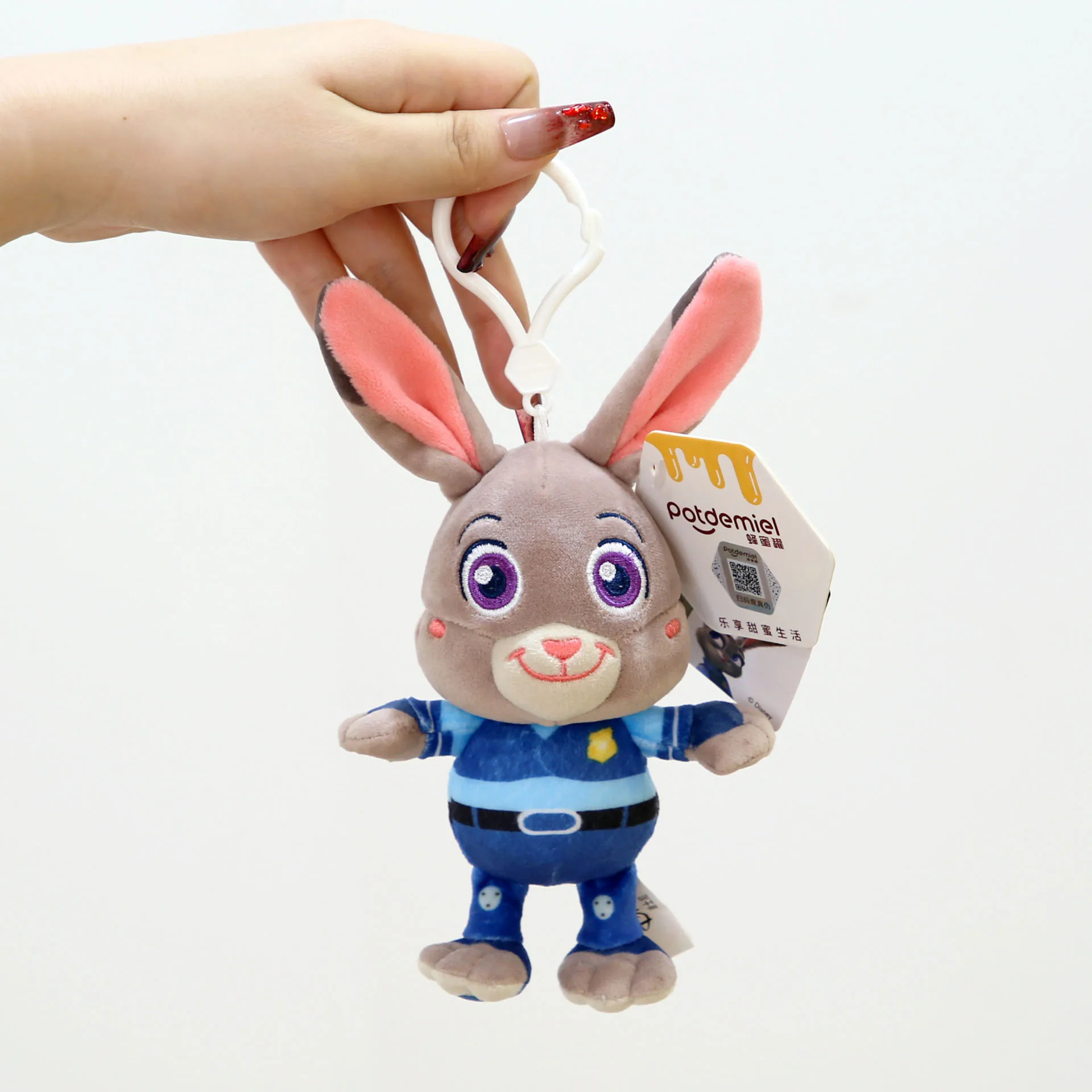 Kawaii Disney Anime Zootopia Judy Nick Peluche Portachiavi Ciondolo Cartoon Zaino Borsa Peluche Ciondolo Decorazione Regalo per bambini