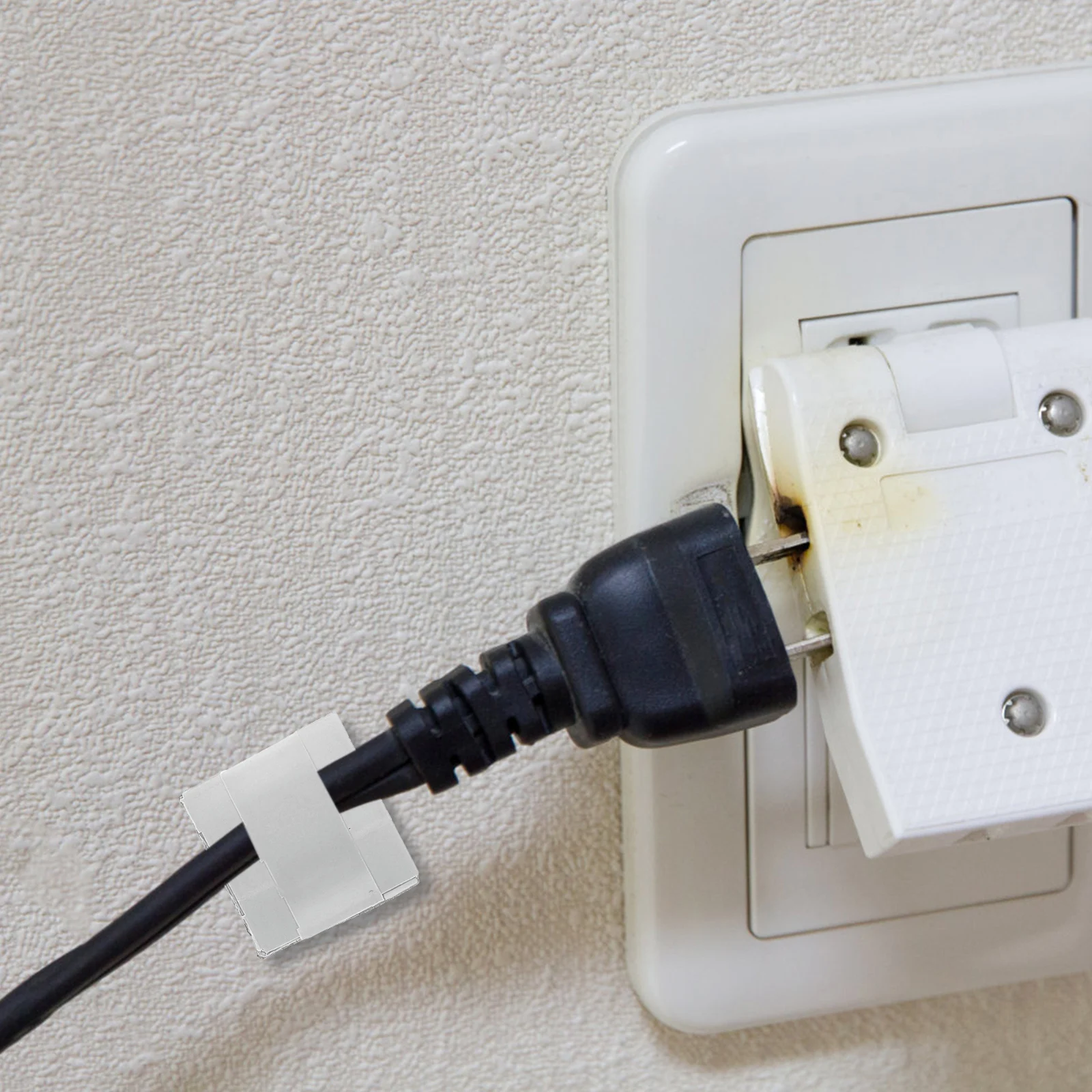 

50pcs Square Shaped Cable Winders Plastic Cord Organizer Desktop Holder Headphone Headset Cable Keeper Data Line Winder Space