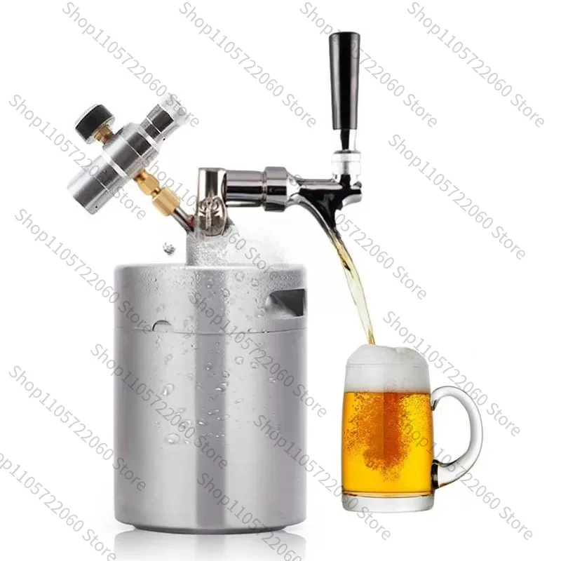 304 Stainless Steel Craft Beer Barrel, Homemade Beer Delivery, Transfer Barrel, CO2 Automatic Wine Dispenser, Bar Wine Cannon