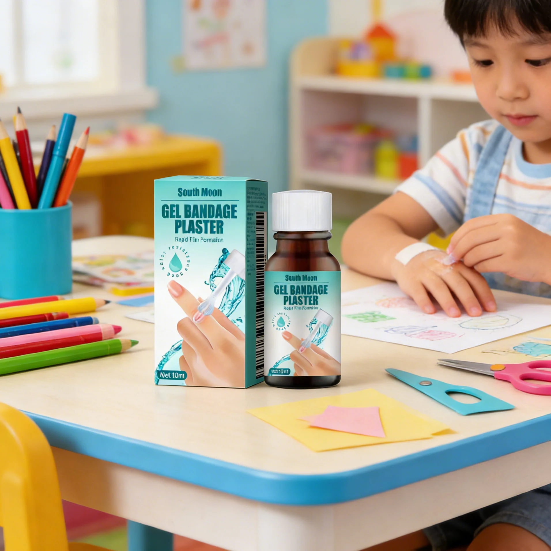 

Жидкий пластырь South Moon: водостойкий, невидимый, для быстрого заживления ран, гелевая медицинская кровоостанавливающая повязка, 10 мл