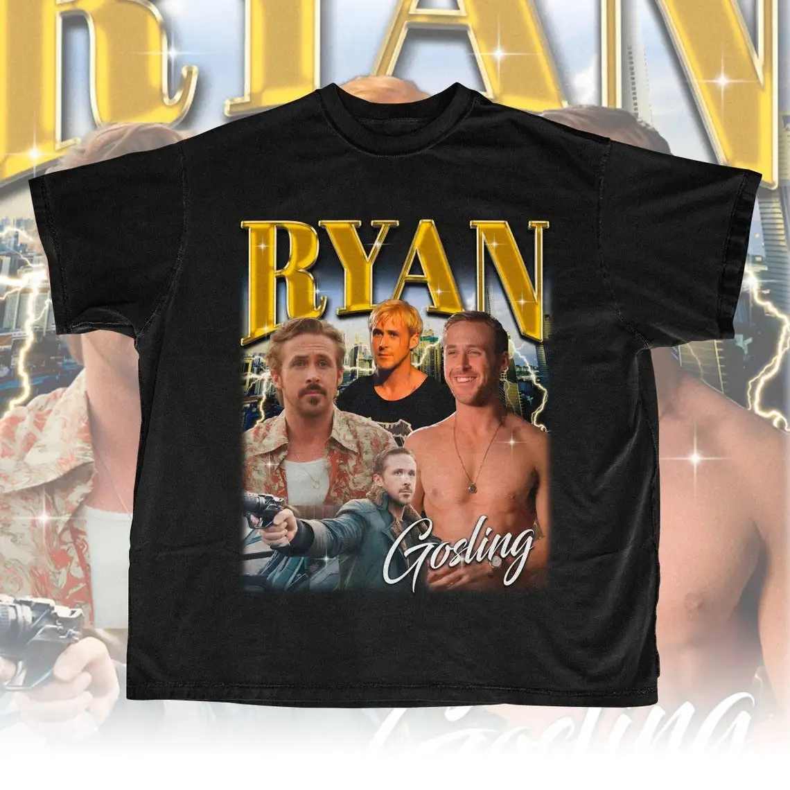 Ryan Gosling Bootleg T Shirt Memes Retro 90's Fans Homage SweaT Comfort Color