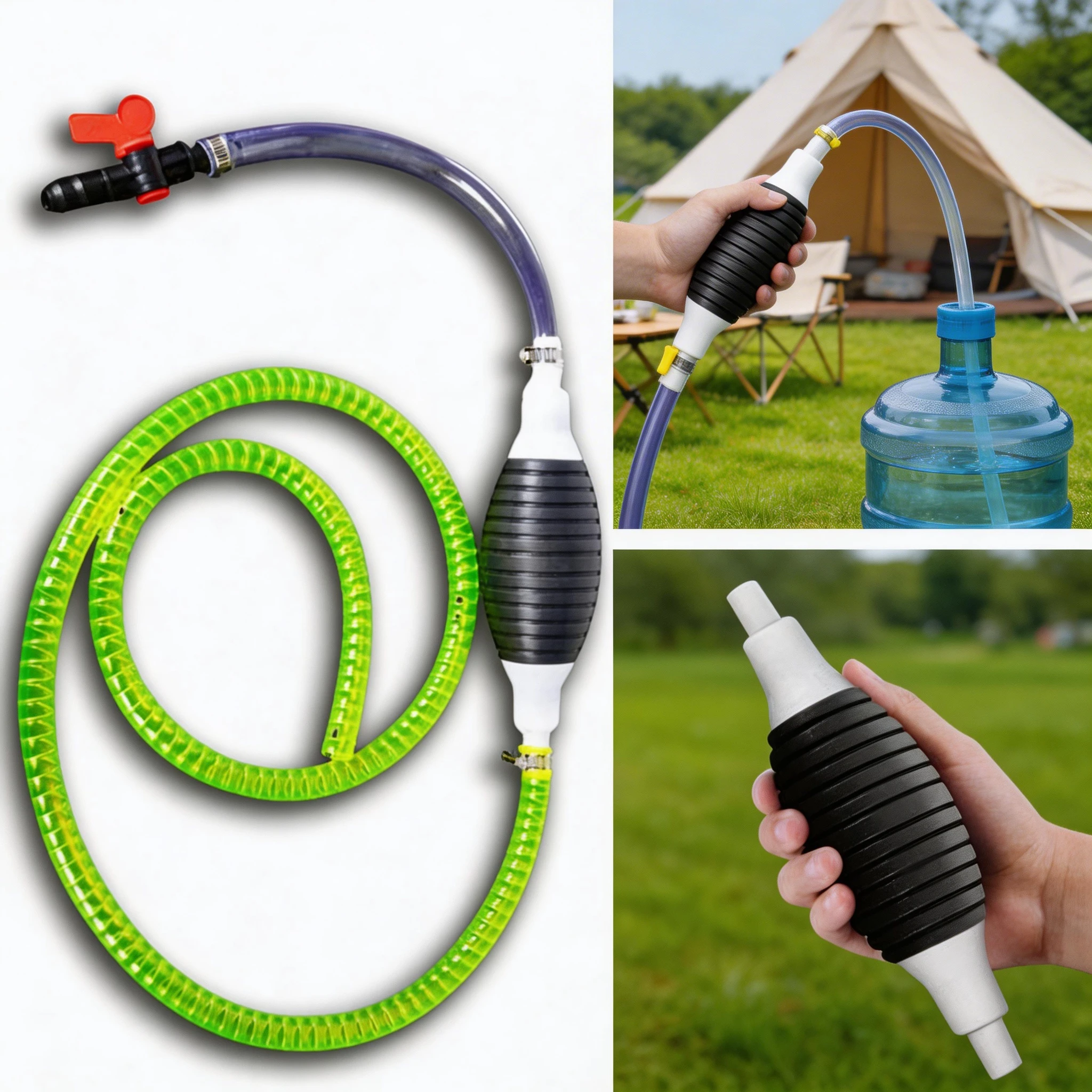 

1/1.5M Universal Fuel Pump Kit Hand Pump Manual Suction Pipe Durable Cut Tool for Car Motorcycle Petrol Diesel Liquid Oil