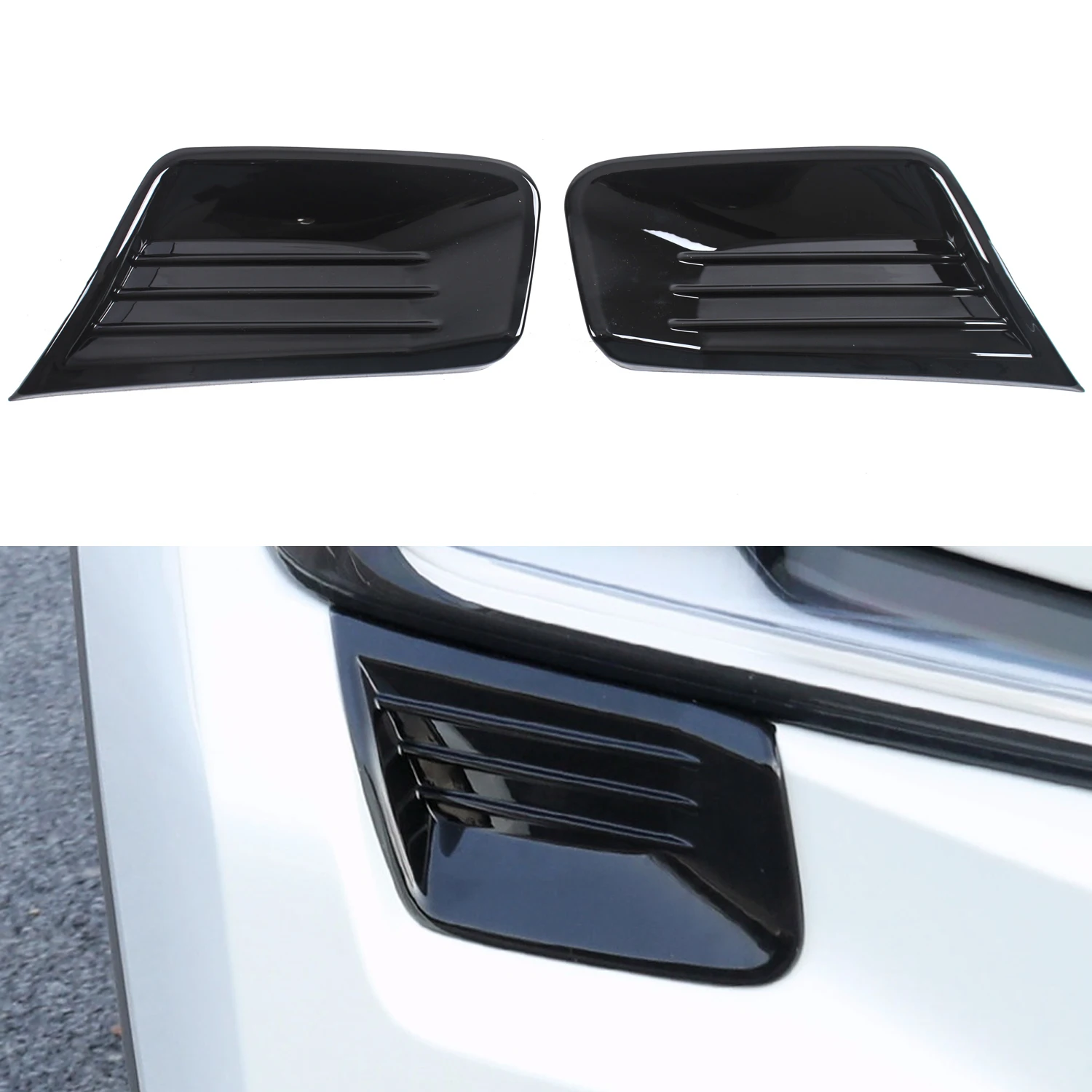 

For Toyota RAV4 2026 Car Accessories ABS Front Head Light Eyelid Cover Trim, Only for Woodland version