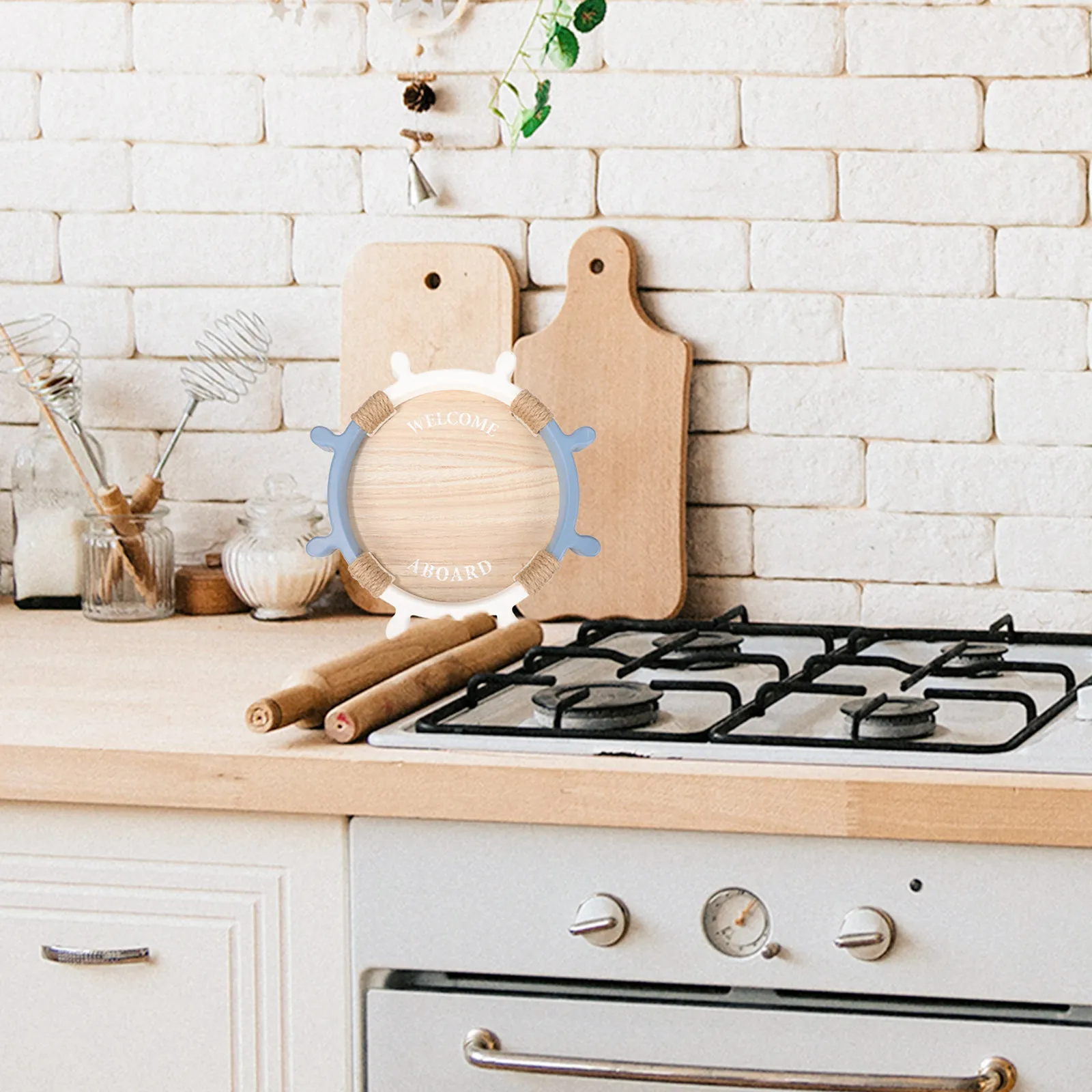 

Wood Serving Tray Rustic Brown Beach Themed Decorative Desktop Storage Mediterranean Style Fruit Food Snack Display Tray