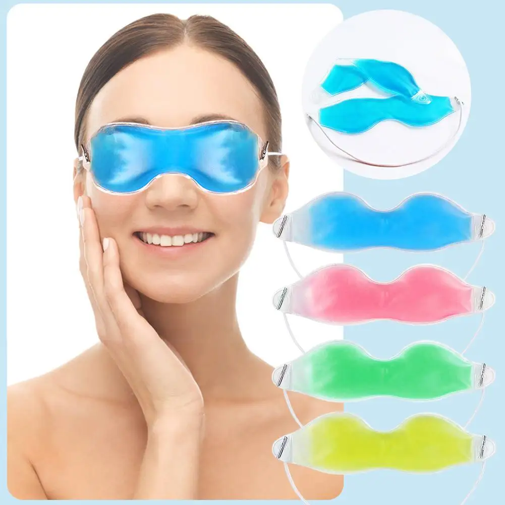 Masker Mata Gel Pendingin Bantalan Kompres Terapi Es Kacamata Tidur Gel Penyembuhan Tambalan Spa untuk Masker Nyaman Penghilang Lingkaran Hitam