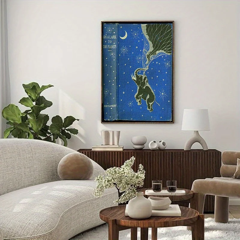 paper puzzle, DIY jigsaw puzzle, elephant flying to the planet, starry sky, universe. High-quality white cardboard material,