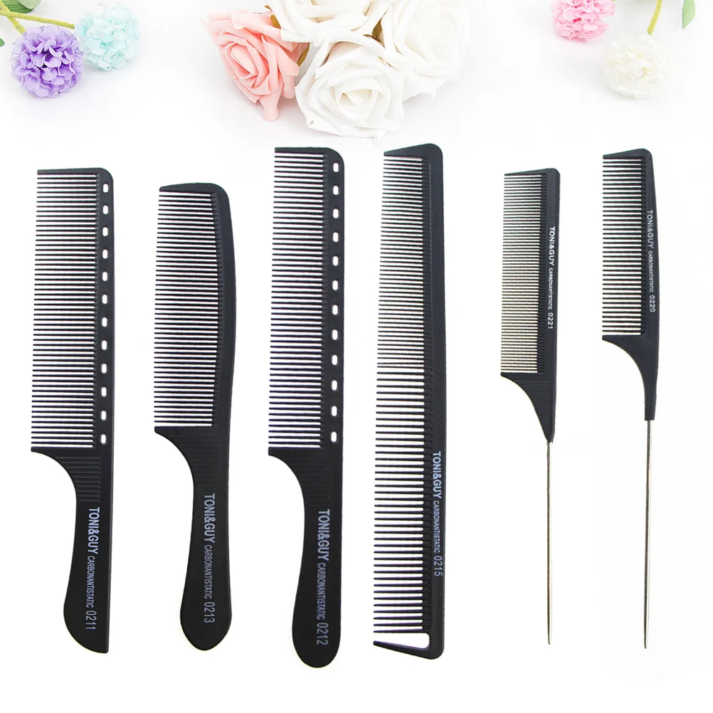 

6 Pcs Hair Shearing Tools Anti-Static Combs Haircut Supplies High Temperature Resistance