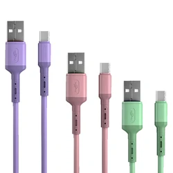1.5M 고속 충전 USB C 케이블 유형 C 화웨이 Xiaomi 휴대 전화 USB-C 충전기 와이어 용 액체 연질 실리콘 데이터 코드