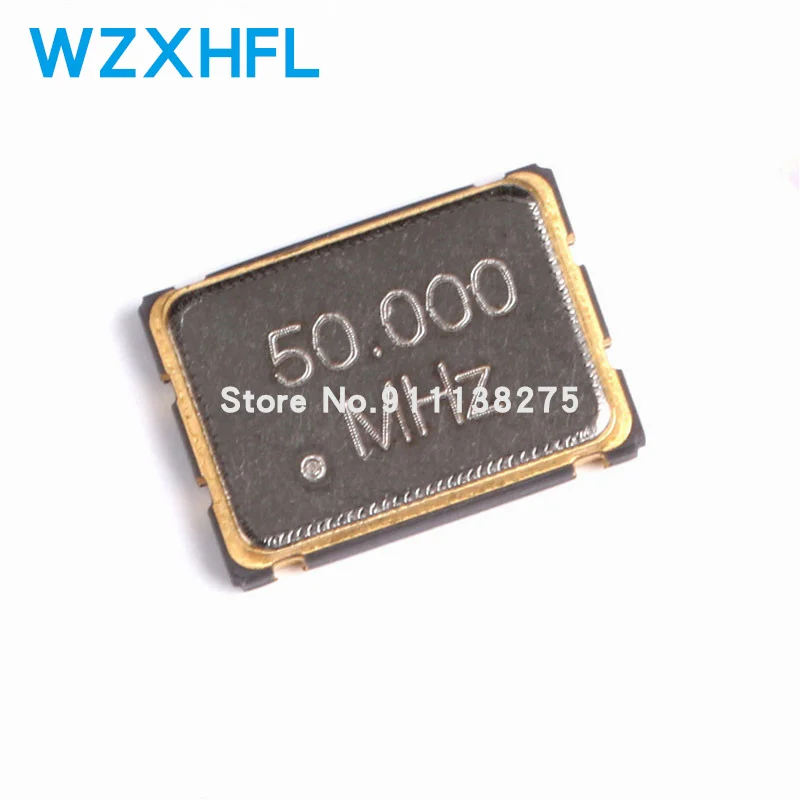 5PCS 5*7mm 7050 4 pins SMD Oscillator 50MHz 50M 50.000mhz Active Crystal Oscillator