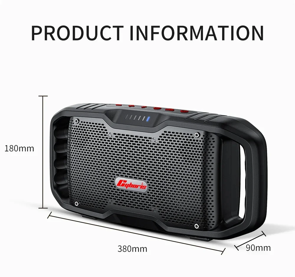 Portable Bluetooth Speaker  Outdoor Wireless Speaker 120W StormBox Blast Outdoor Wireless Speaker IPX7 Waterproof