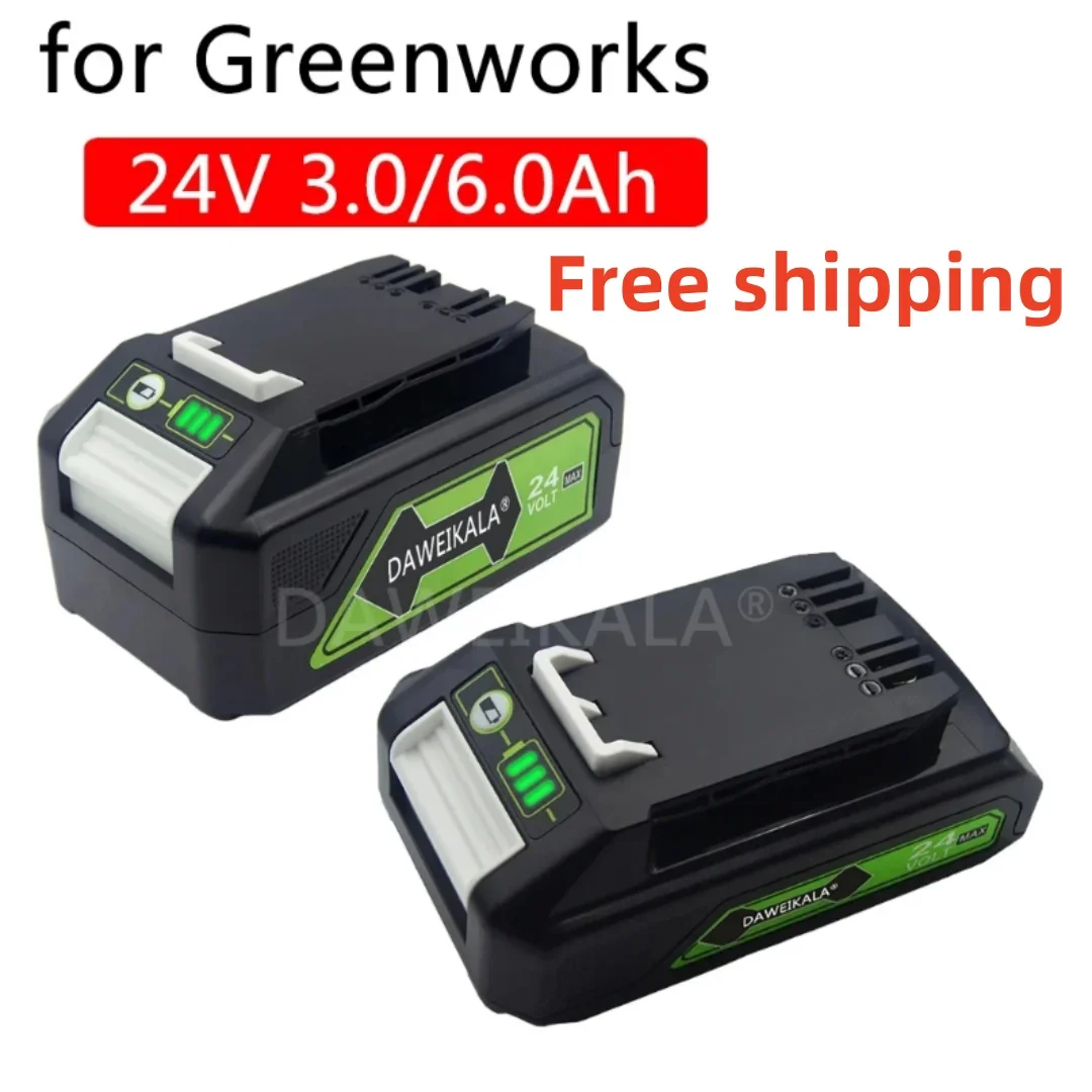 

For Greenworks 24V 6.0Ah Lithium Battery Greenworks Battery for Greenworks 24V 48V Tools MO24B410 MO48L4211 HT24B210 21342