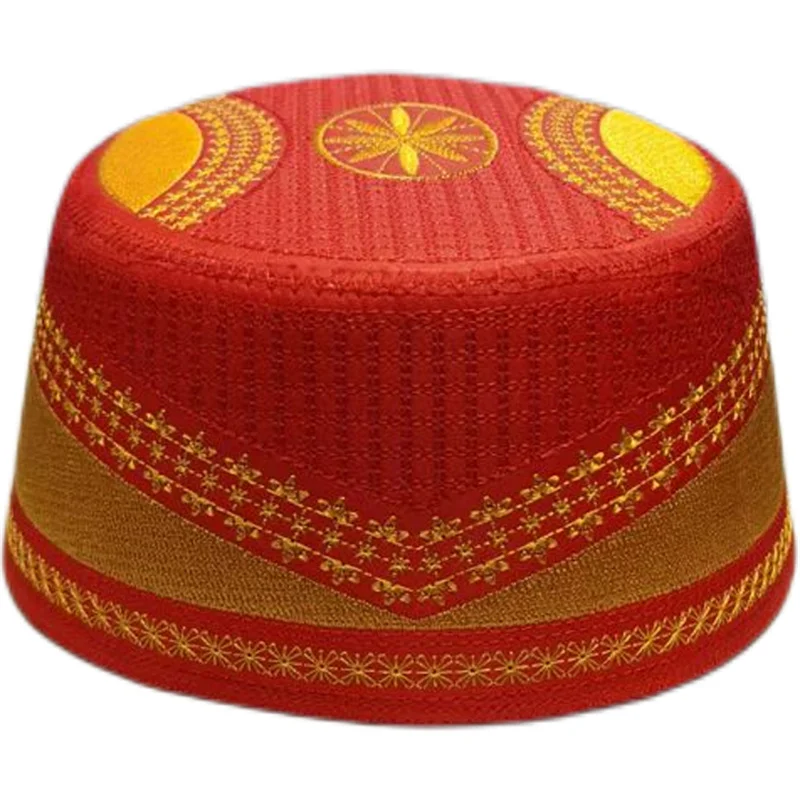 Muslim Men Ship Hat Freeshipping Elliptic Malaysian Embroidered Boat Cap Indonesia Prayer Kufi Islam Hijab Newstyle  Wedding