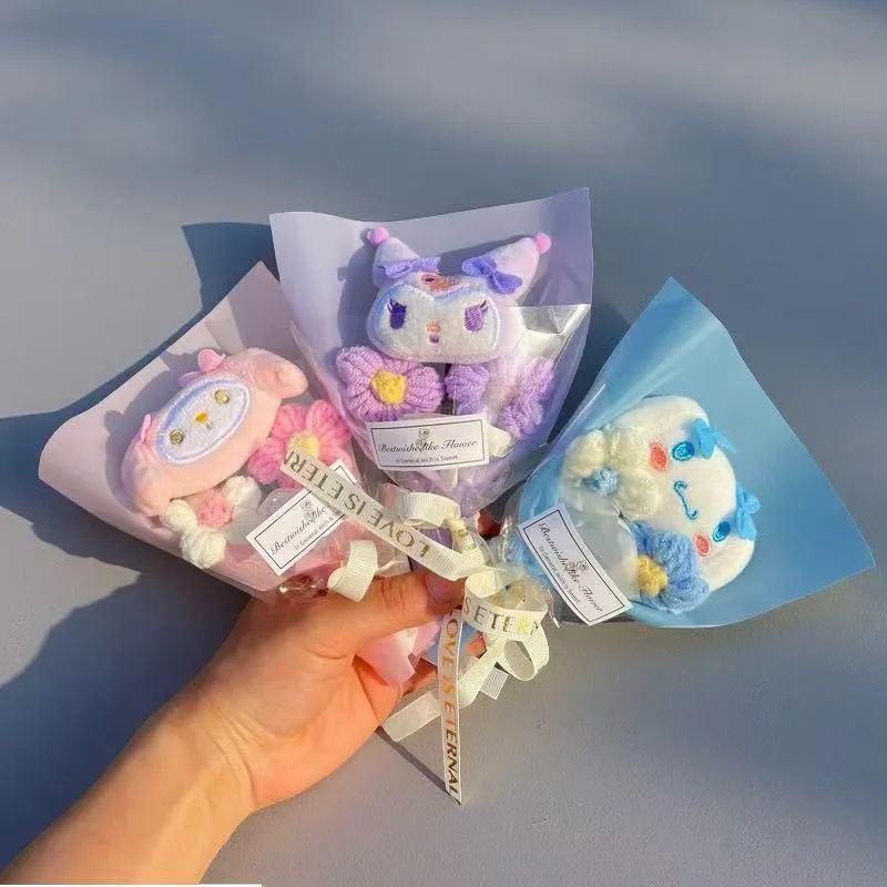 سينامورول ماي ميلودي أنيمي Kawaii سانريو الأطفال باقات الزهور قلادة لطيف الكرتون كورومي هدايا عيد ميلاد للفتيات