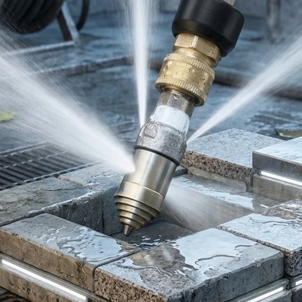 360 Degree Rotating Sewer For Jetter Nozzle for 3000 PSI Pressure Washers with 38 Inch NPT Thread Compatibility