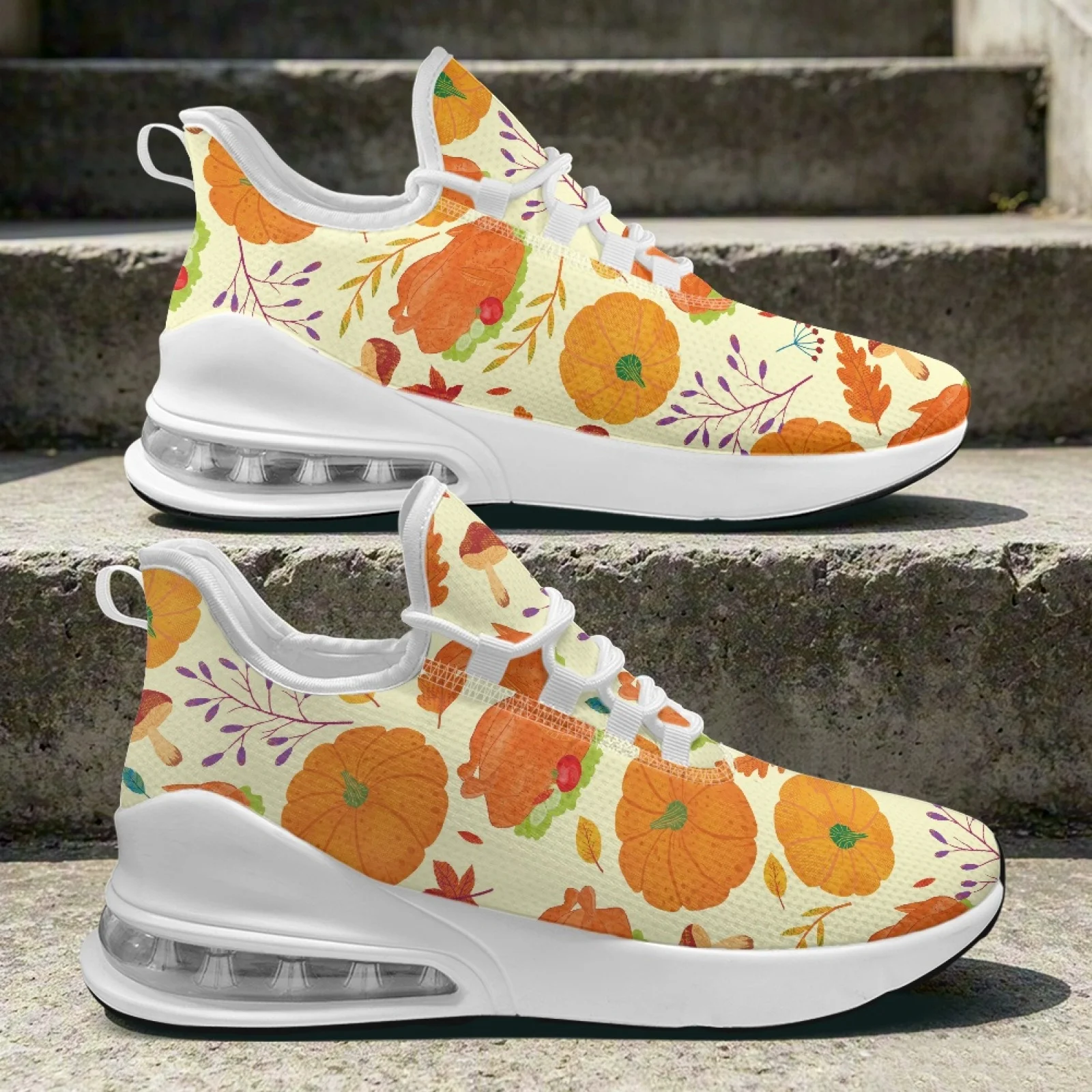 XIXIRIMIDO Thanksgiving Air Cushion Shoes for Woman Sneaker Running Shoes Autumn/Winter Casual Shoes Festive Gifts for Family