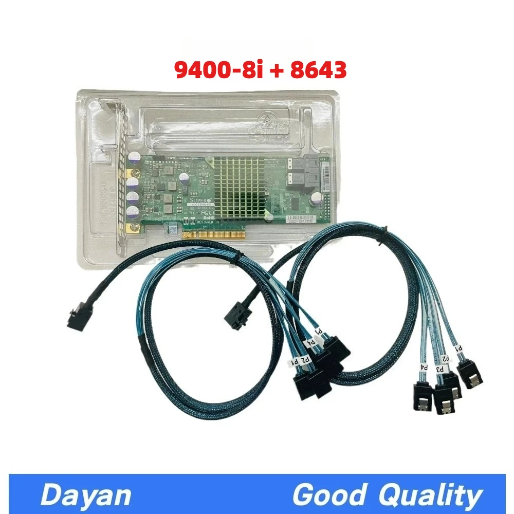 

Карта HBA Supermicro 9300-8I 12Gb/s LSI SAS3008 ZFS PC TRUENAS с 2 кабелями SATA