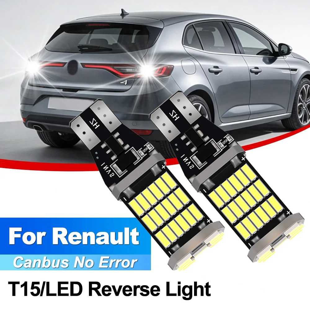 

2x LED Reverse Light W16W T15 Canbus For Renault Megane 4 Scenic 4 Fluence Saloon Backup Lamp Accessories