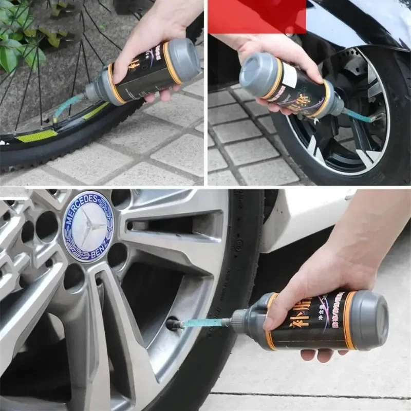 New Vacuum Tire Inner Tube Repair Glue Car Motorcycle Tire Repairing Liquid Universal Tire Sealant Repair Fluid