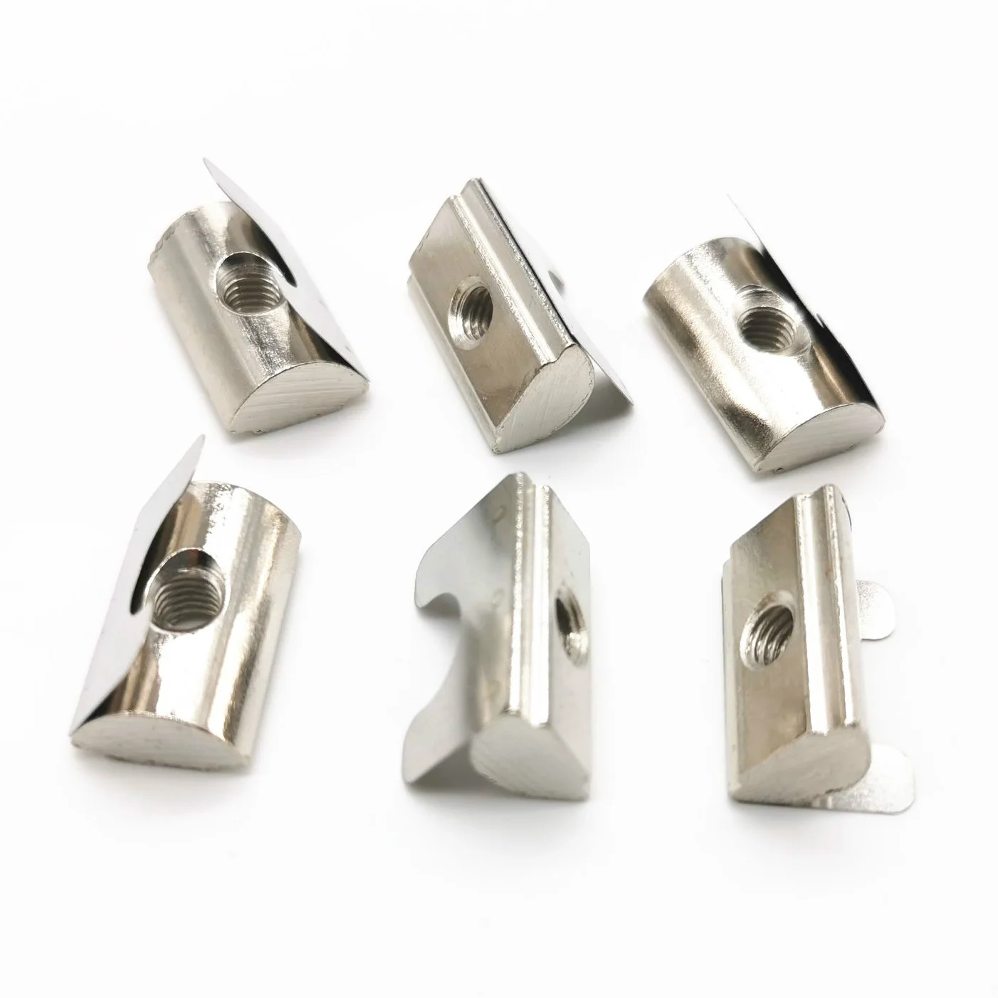 20PCS European Standard Shrapnel Nuts - M4/M5/M6/M8 Assortment, Specialized Fittings for Aluminum Profiles, Hardware Fasteners