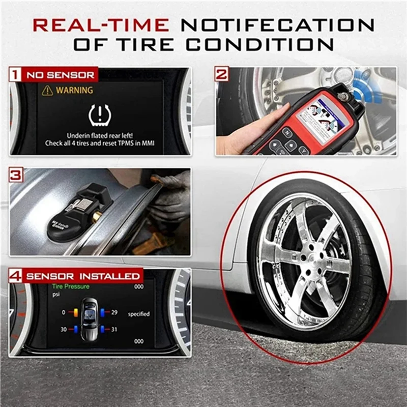 

Practical 10Pcs TPMS Tire Pressure Sensor Programmable For Autel Tool TS408 TS508 ITS600 315MHZ+433Mhz 2 In 1 MX Sensor Monitor