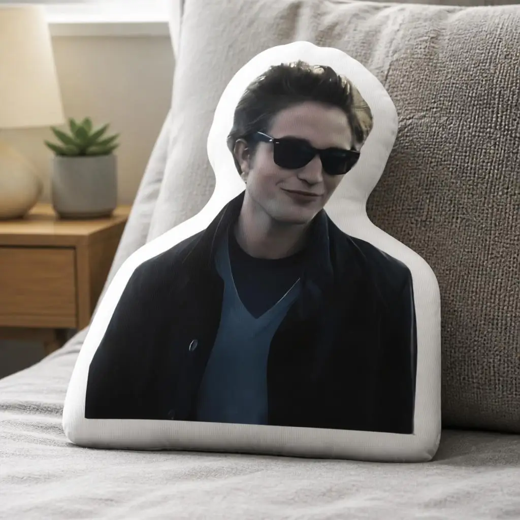 Edward Cullen Twilight Saga Shaped Pillow Stuffed Cushion Throw Pillow Sofa Decor Gift for Vampire Romance Fans Home Bedroom