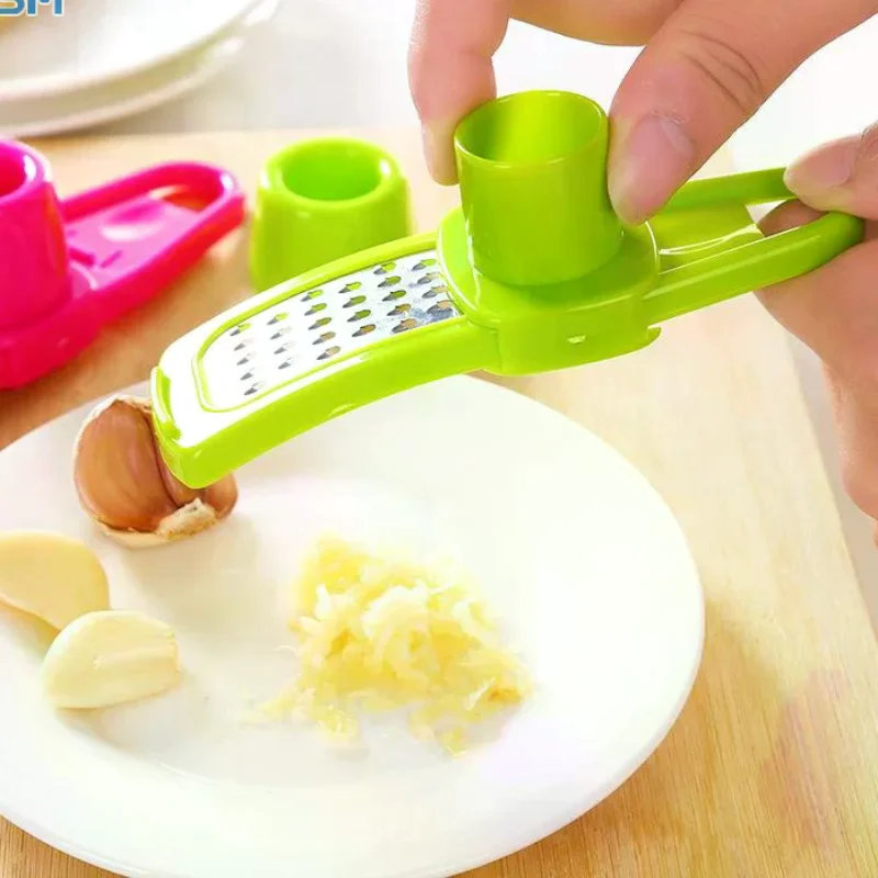 Mini Garlic Press Grinder Multi-Functional Manual Ginger Garlic Grinding Grater Cutter Garlic Peeler Kitchen Tools Gadgets