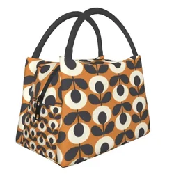 Orla Kiely Fabric Thermal Insulated Lunch Bag Women Scandinavian Geometric Resuable Lunch Container Storage Meal Food Box