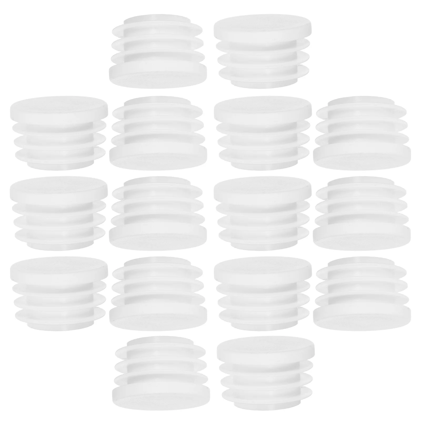 

60Pcs Plastic End Caps for Metal Tubing Round Tube Plugs Durable Coating Clean Modern Look Furniture Accessories