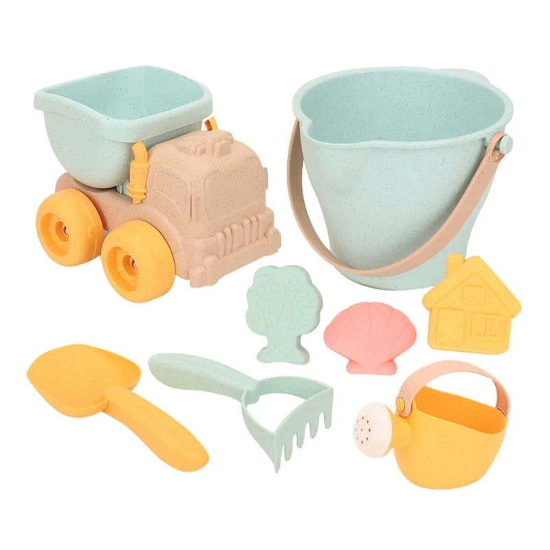 Beach Toy Outdoor Sand Play Castle Toy with Mold Shovel Truck Sandcastles Toy Bathtub Water Play Toy Kids Educational Toy