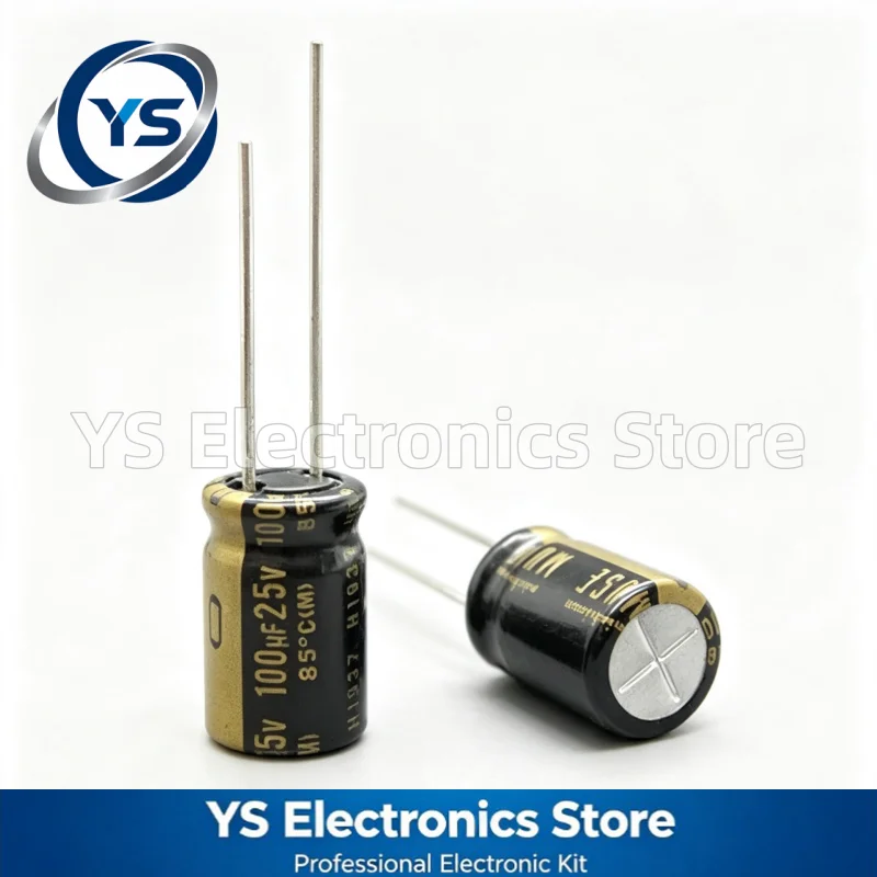 10pcs/lot Nichicon MUSE KZ 100UF25V 10x16mm UKZ1E101MPM 100V25UF 100UF 25V Hi-Fi Audio Capacitor Copper Feet New and Original