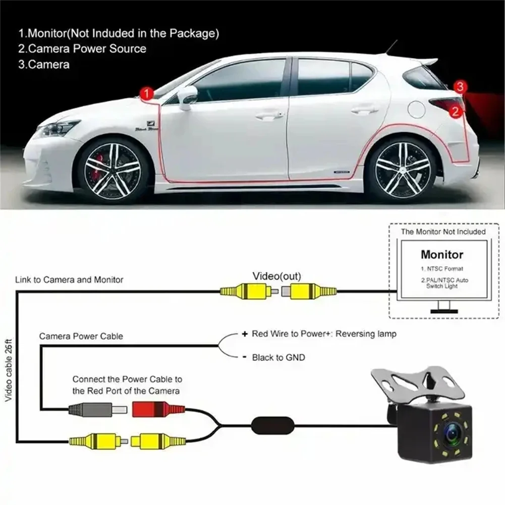 Auto kamera Rückfahr kamera Universal halterung Rückfahr kamera Backup Park Reverse Assist Cam LED Nachtsicht Park kamera