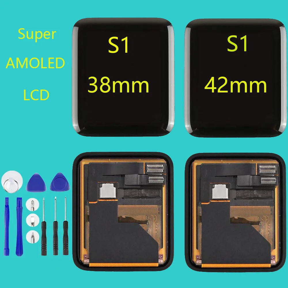 SuperAMOLED For Apple Watch Series 1 38mm 42MM LCD Display Screen Digitizer Assembly For Apple Iwatch Screen S1 A1554 A1803 LCD