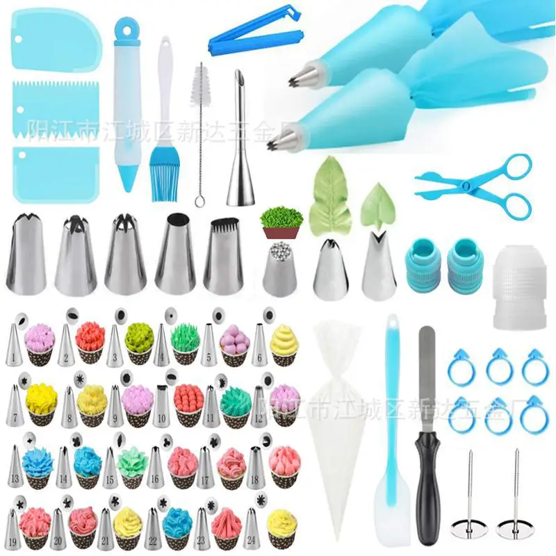 

86PCs Piping Tip Set Cake Decorating Tools Piping Bag Spatula Cake Decoration Accessories Pastry And Bakery Accessories