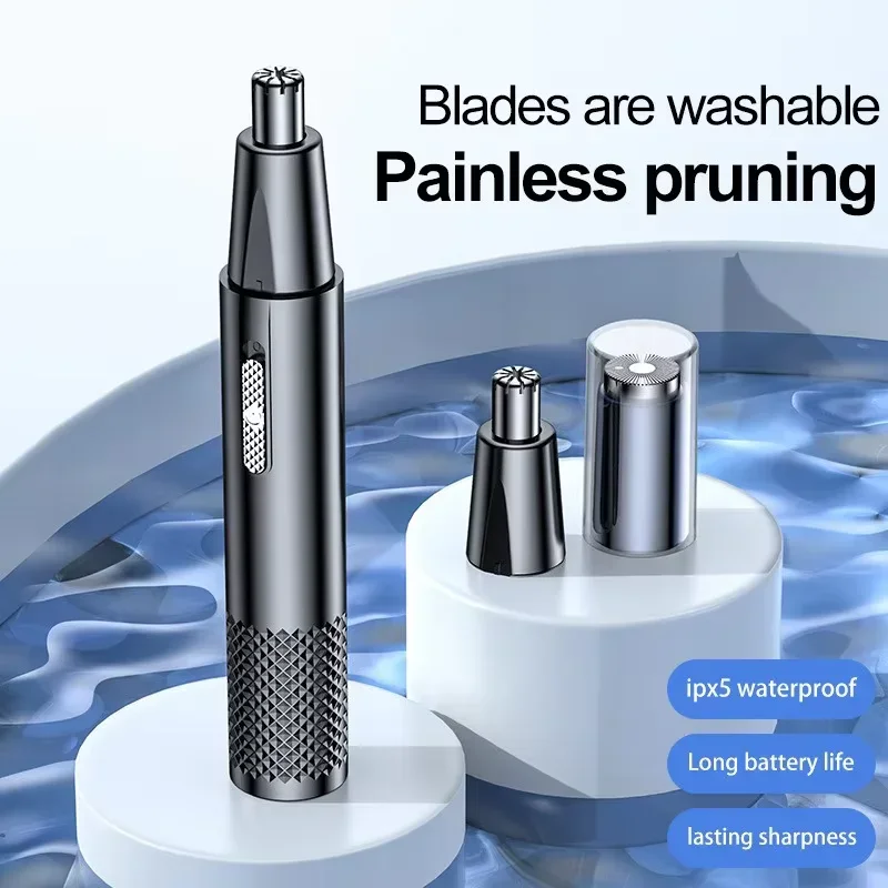 

Portable Mini Nose Hair Trimmer, Electric Facial Hair Removal Device For Men & Women, Painless & Safe Shaver