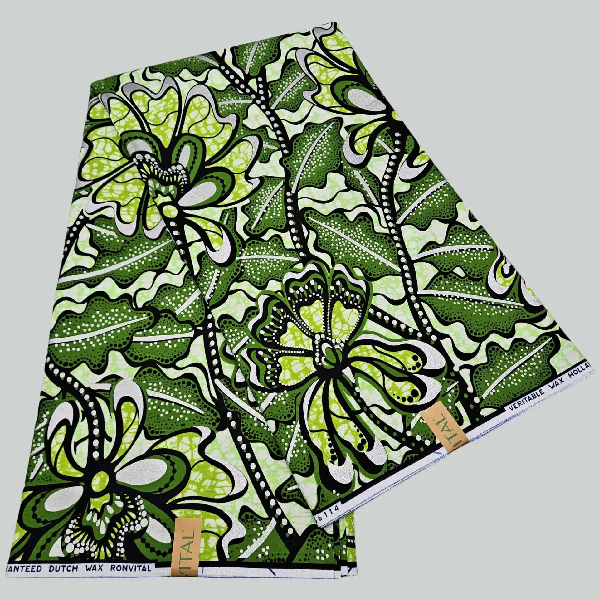 

46 дюймов, ширина, 6 ярдов, длинная хлопковая африканская восковая ткань для шитья, батик, ткань для платья, подушки, сине-зеленый, с принтом, R2919