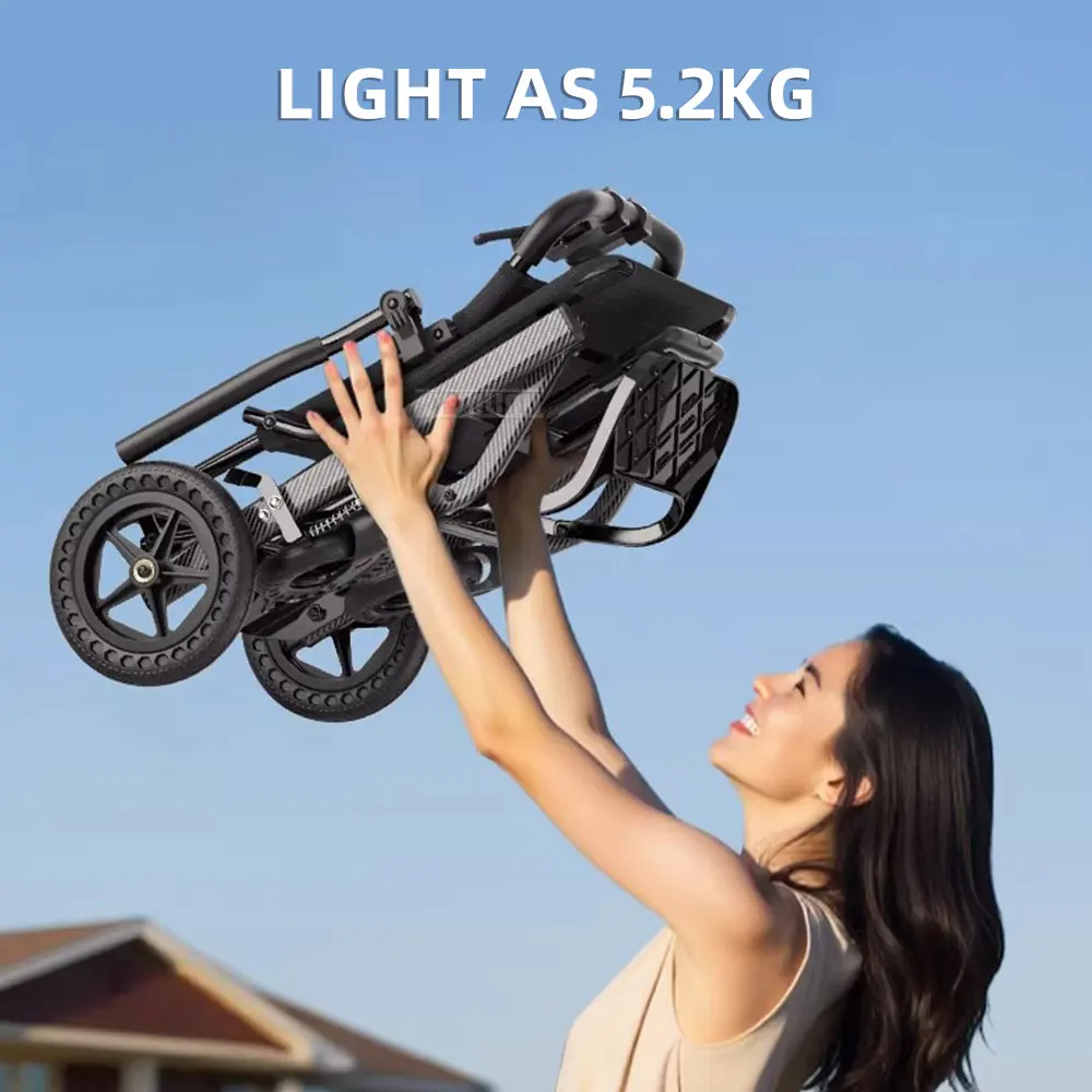 Wh5.6kg Folding Portable Small Push Scooter For The Elderly