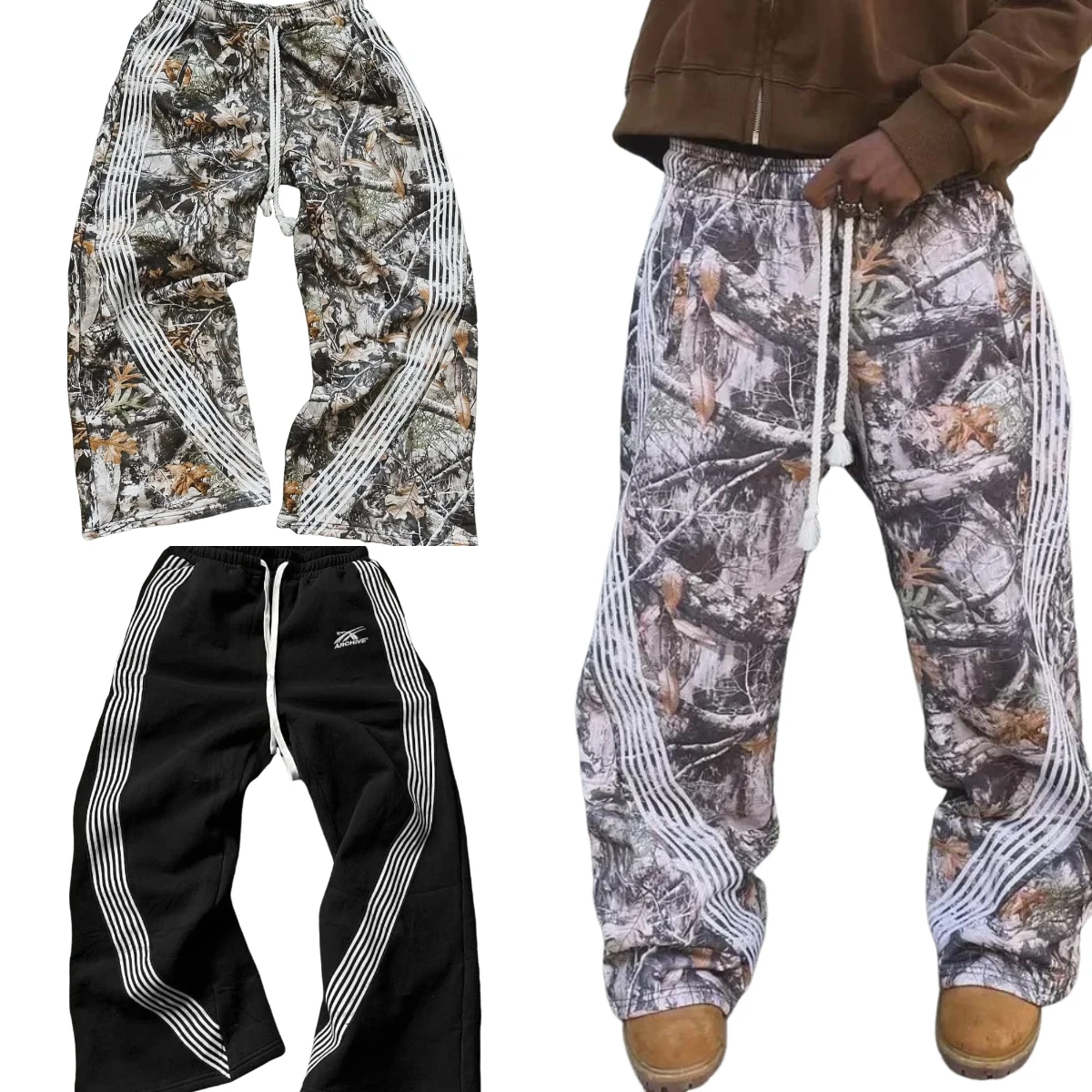 

2025 Y2K американские камуфляжные брюки прямые повседневные функциональные рабочие брюки сверхмощные повседневные брюки в стиле Харадзюку мужская одежда