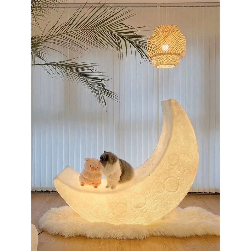 Living room, high-end atmosphere, bedroom, crescent moon chair