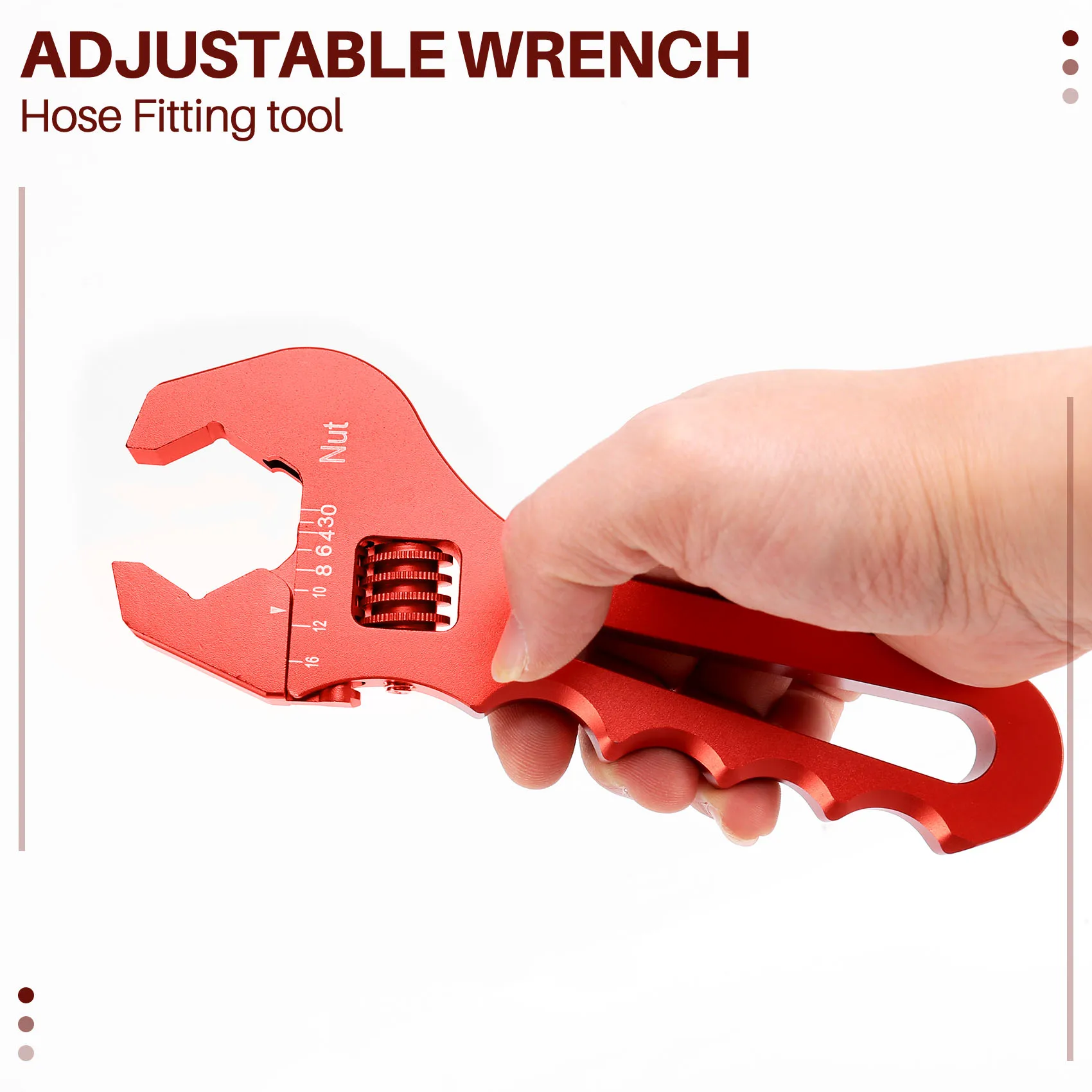 

Adjustable Wrench, An Wrench, Aluminum Wrench Hose Fitting Tool Aluminum Spanner AN3-AN16-AA26