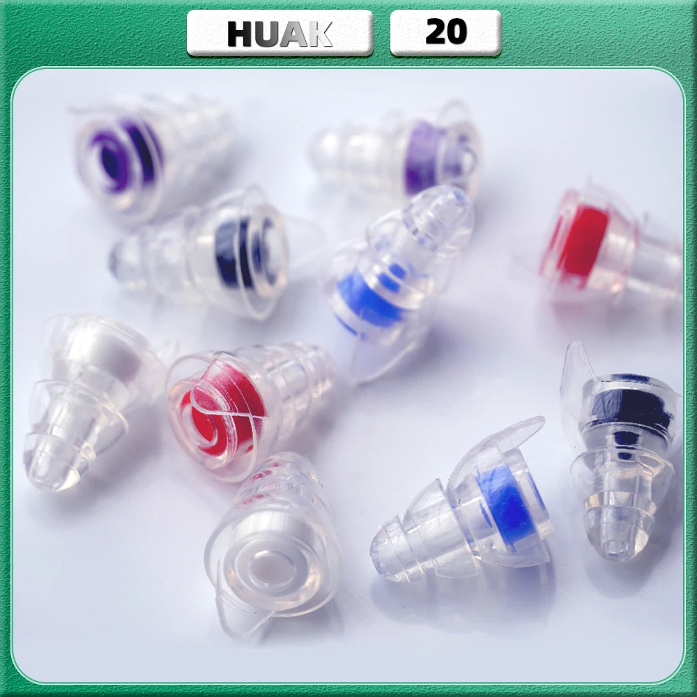 HUAK High Fidelity Silicone Earplugs with Storage Box for Concerts Musicians Motorcycles Noise Sensitivity Conditions and More