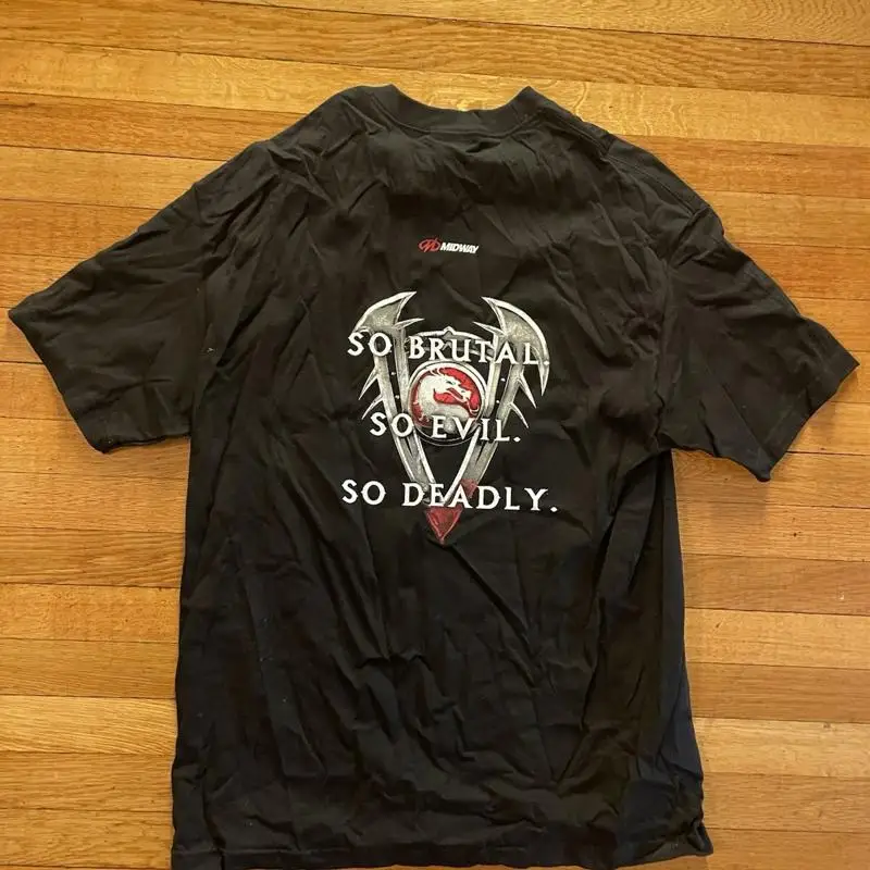 Vintage 2002 Mortal Kombat Deadly Alliance Videojuego Promo Camiseta Hombre XL