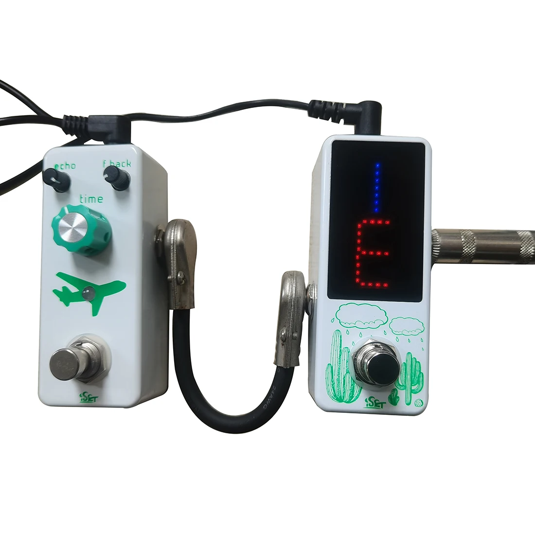 ISET Electric Guitar Tuner Pedal High Precision Chromatic Auto with LCD Display For Guitar Bass True Bypass Guitar Accessories