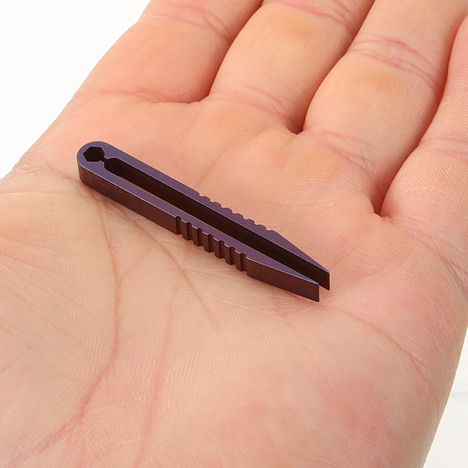 

Mini Titanium Purple Small Portable Camping Tweezers For Camping Tools Hand Tools for Travel Outdoor Activities