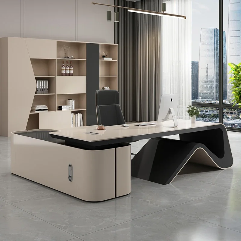 

Secretary European Office Desk Filing Cabinets Executive Shelf Conference Office Desk Minimalist Modern Wooden Bureau Furniture