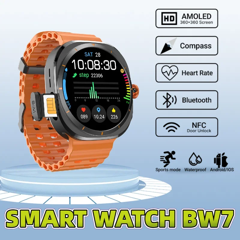 

Аккумулятор емкостью 600 мАч, многофункциональный спортивный и фитнес-трекер, умные часы BW7 для мониторинга здоровья и 1,46-дюймовый AMOLED-экран